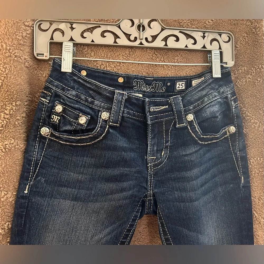 Miss Me Dark Blue Boot Cut Jeans - Picture 4 of 13